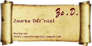 Zsurka Dániel névjegykártya